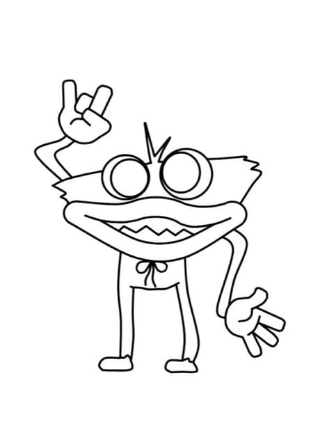 Funny huggy wuggy coloring page