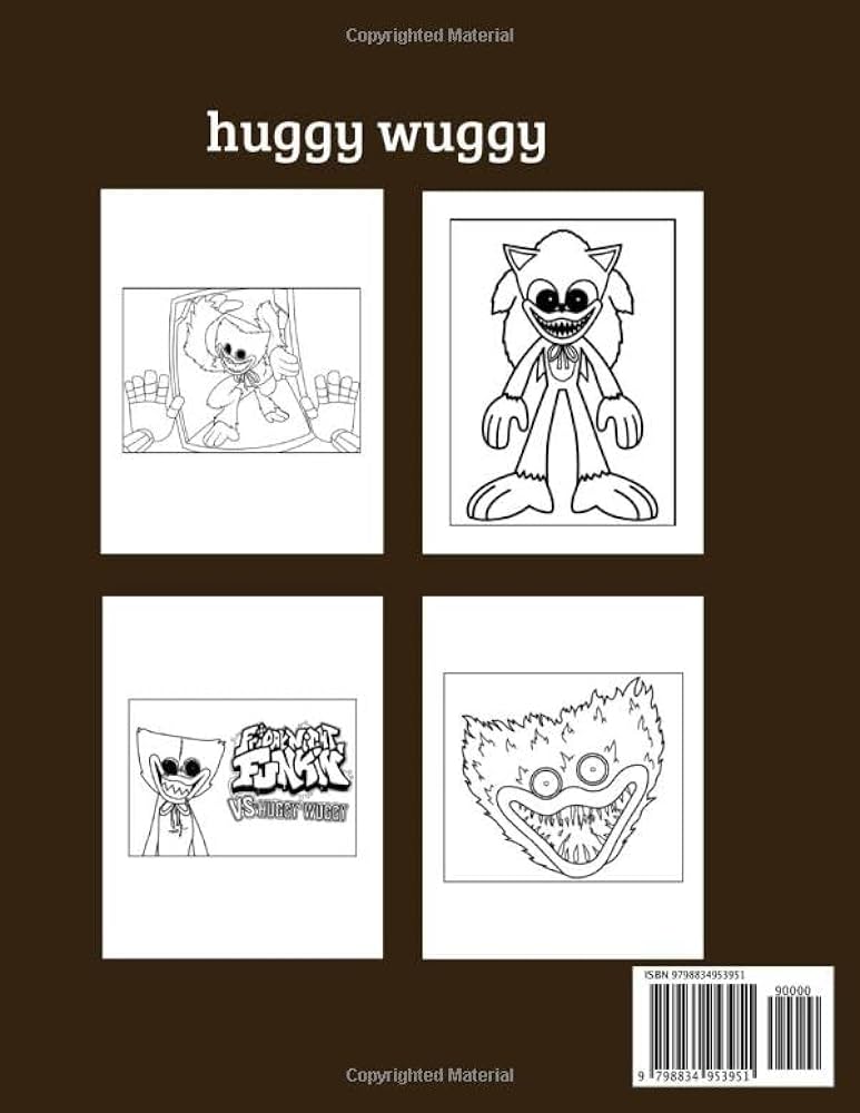 Huggy wuggy coloring book huggy wuggy coloring book pages of high quality coloring designs for kids and adults puppy playtime book x