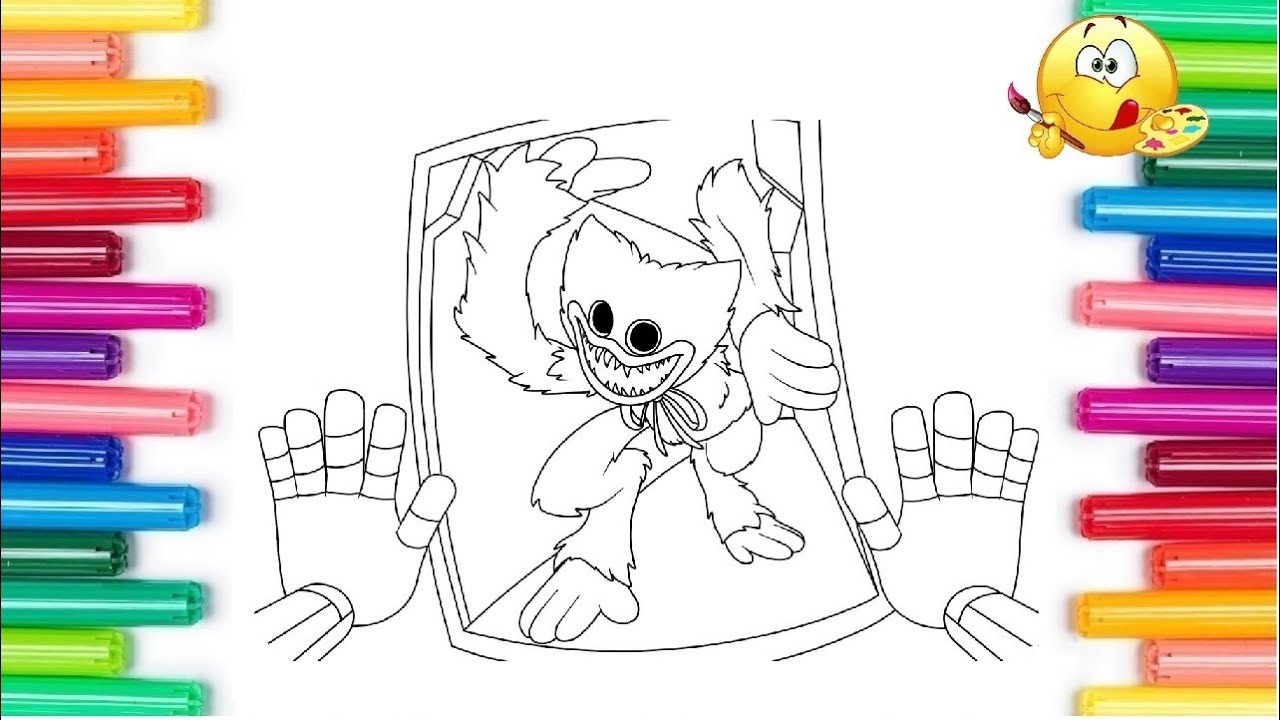 Huggy wuggy coloring pages poppy playtime coloring
