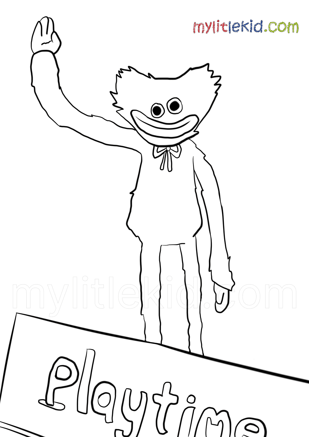 Huggy wuggy coloring pages printable for free download