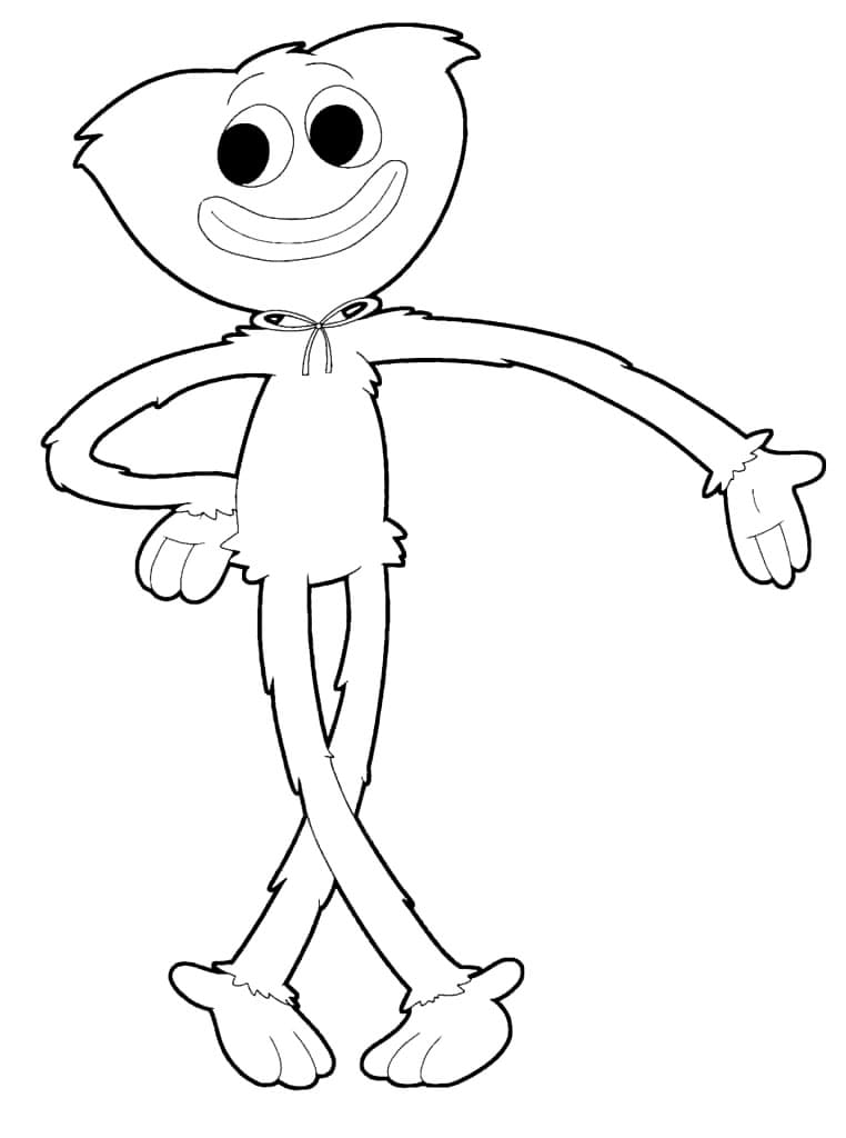 Huggy wuggy coloring page