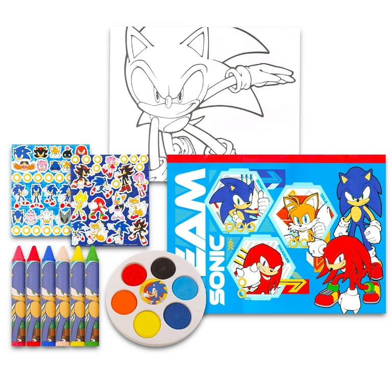Sonic the hedgehog drawing and painting set for boys