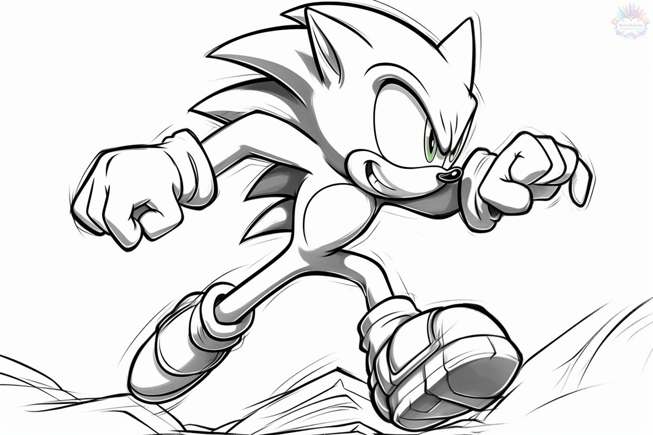 Sonic coloring pages