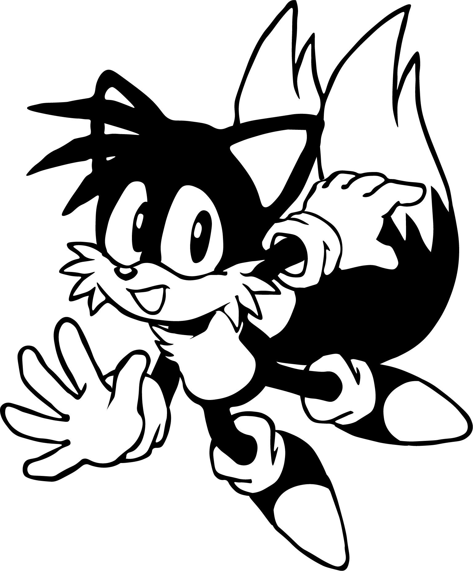 Tails sonic the hedgehog svg pdf png download now