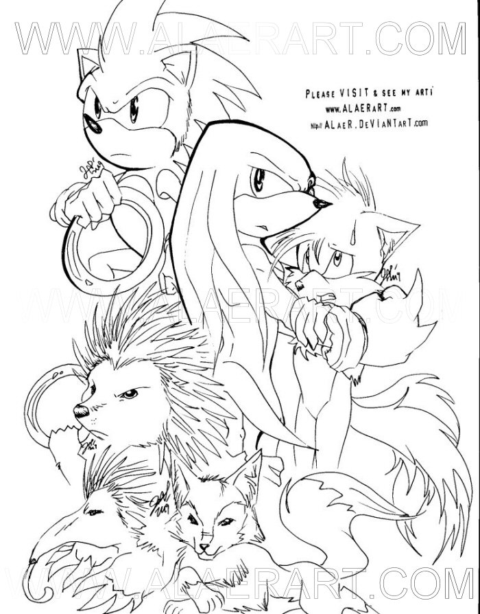 Sonic knuckles n tails critters by cpbunny