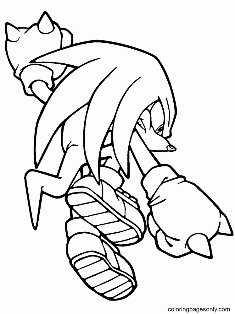 Knuckles coloring pages