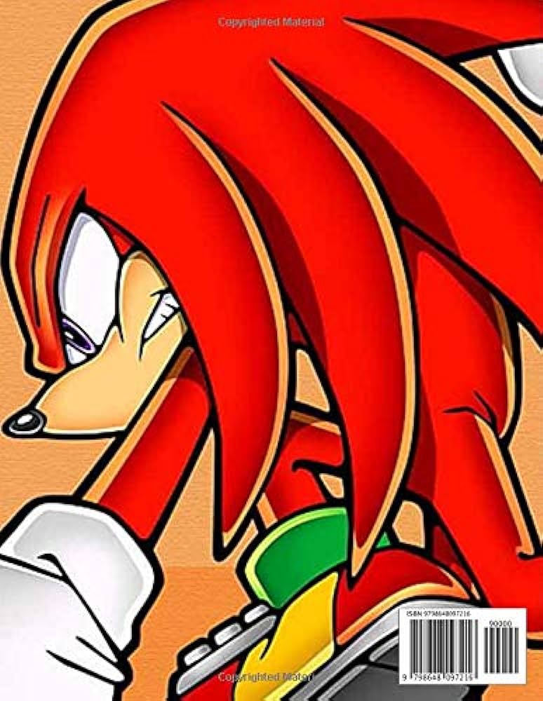 Knuckles coloring book with newest unofficial jumbo coloring book for kids and for for all fans by