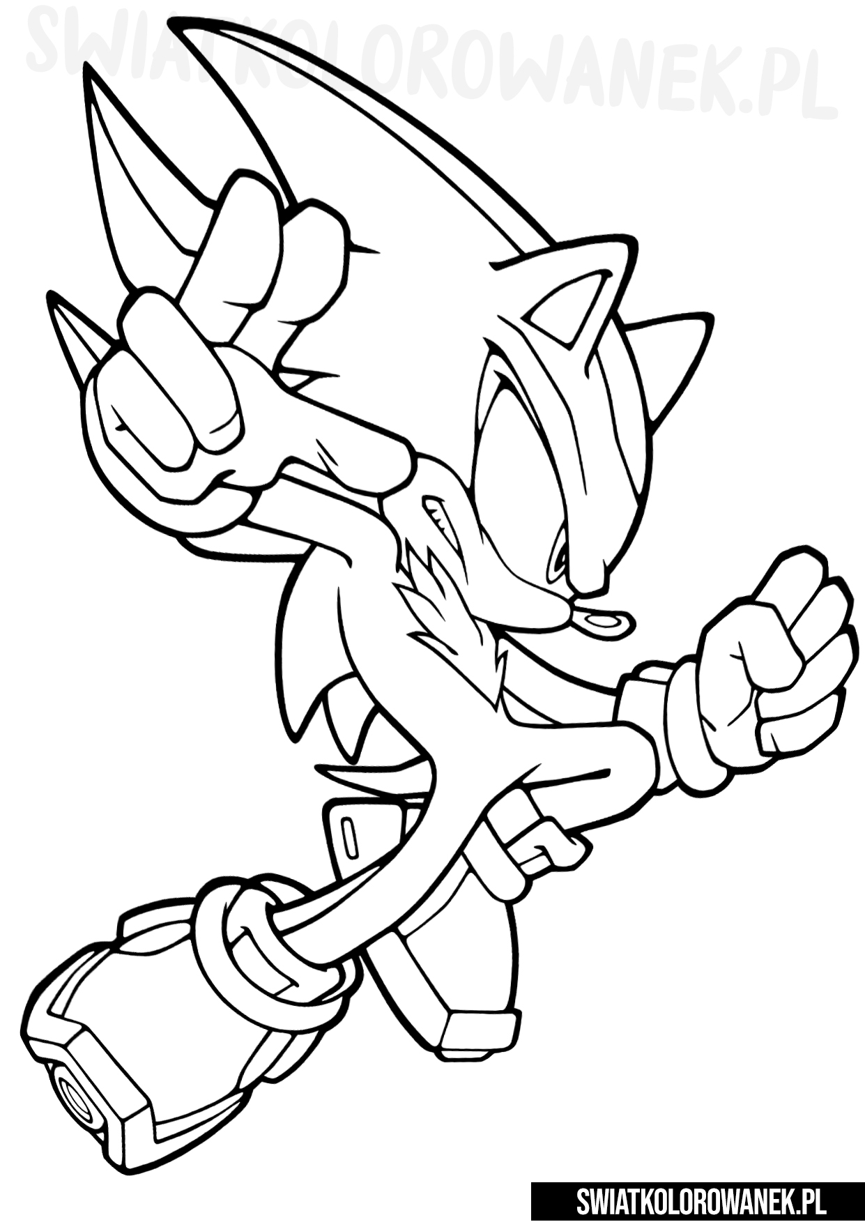 Sonic kolorowanka dla dzieci