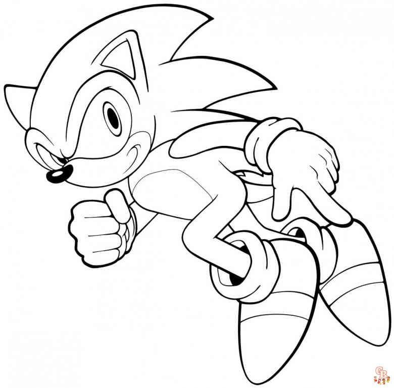 Zabawne kolorowanki sonic dla dzieci