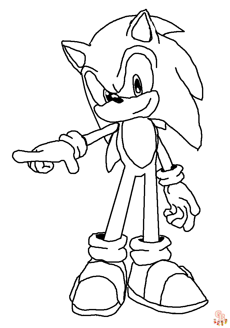 Zabawne kolorowanki sonic dla dzieci