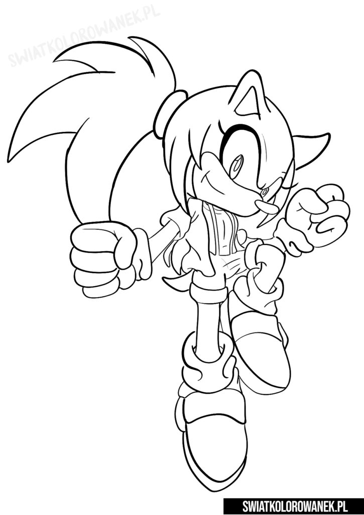 Sonic kolorowanka dla dzieci