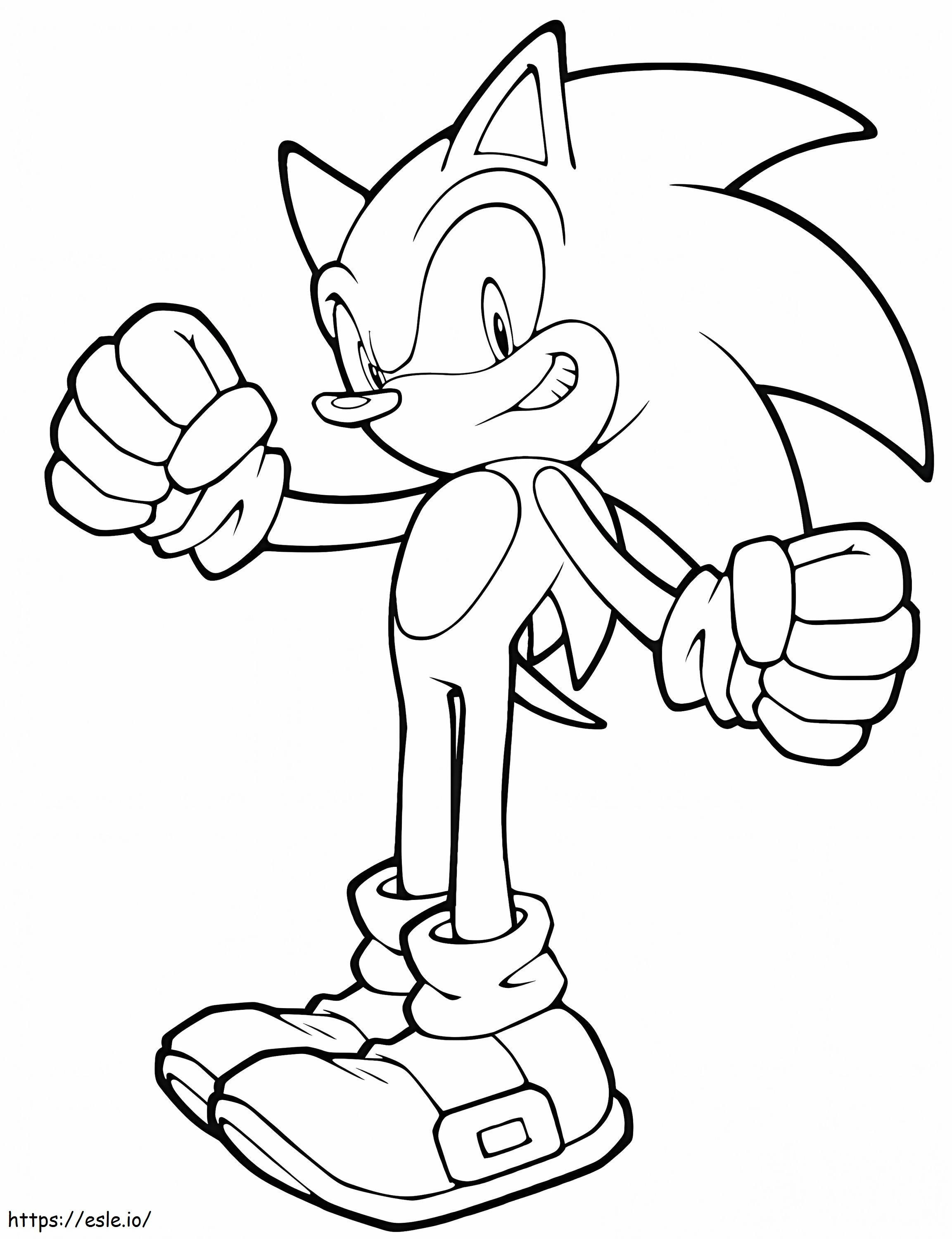 Sonic do druku kolorowanka