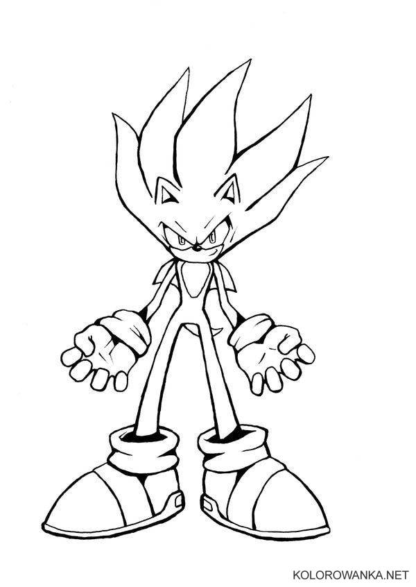 Sonic kolorowanki do druku