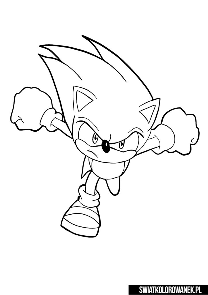 Sonic kolorowanka do druku