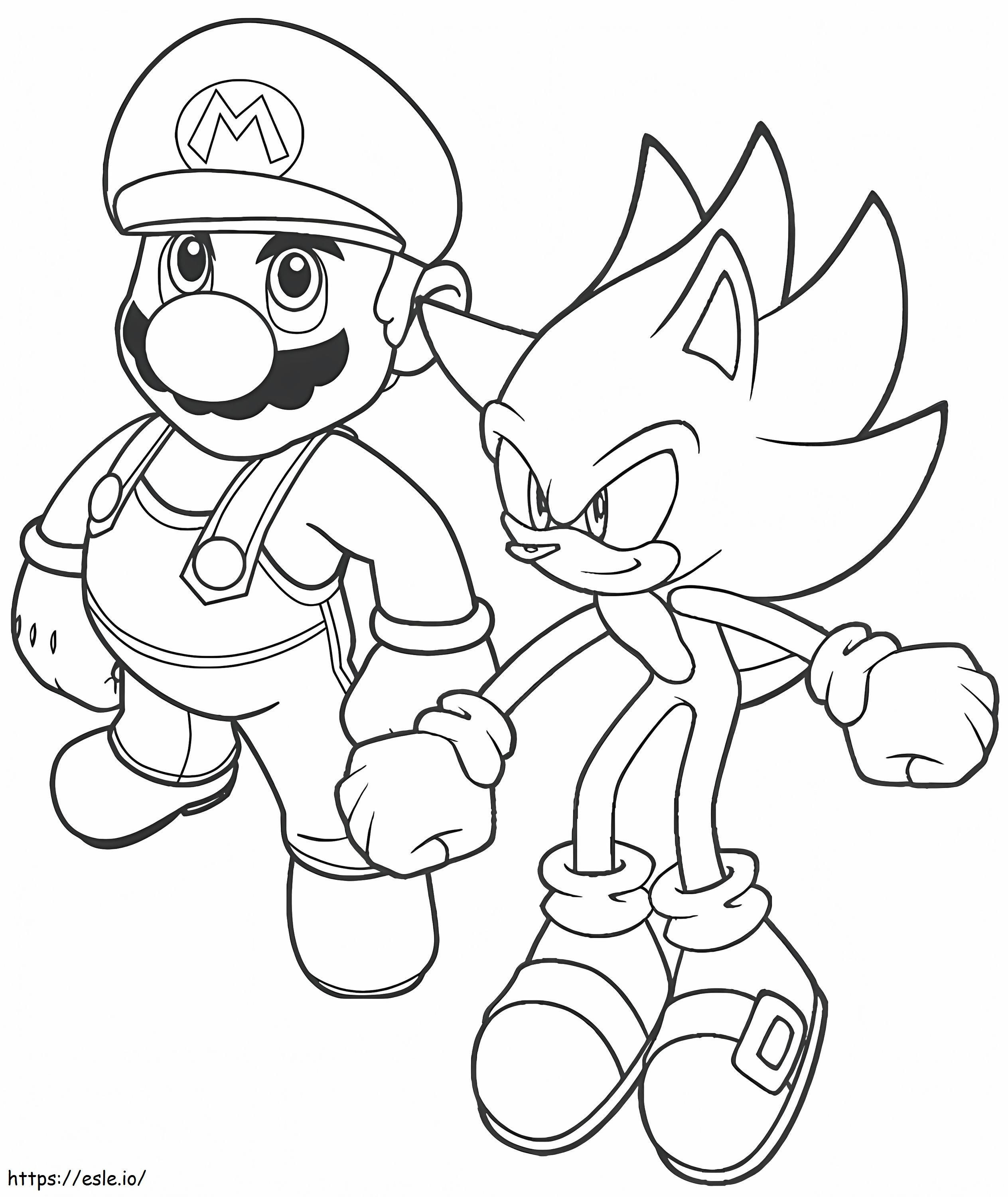 Mar i sonic kolorowanka