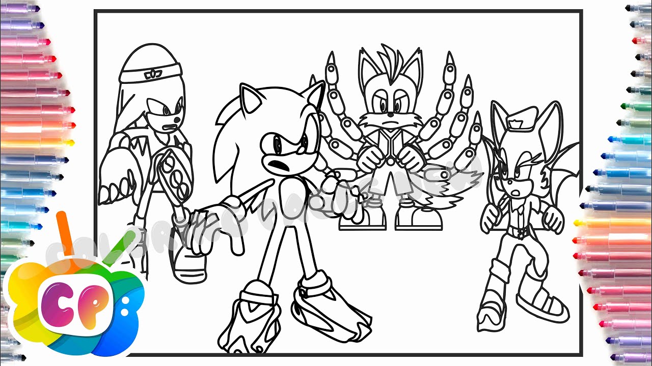 Sonic prie all characters coloring page sonic prie with ninecartoon