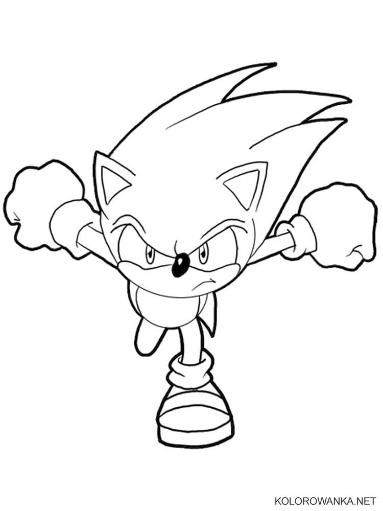 Kolorowanki sonic the hedgehog