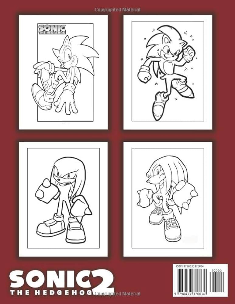 Sãnic coloring book new edition sãnic the hedgehog coloring book for kids toddlers boys teens great sãnic movie coloring book great gift allen lucille books