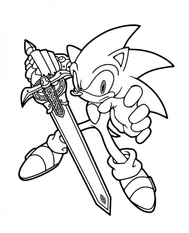 Get this printable sonic coloring pages online