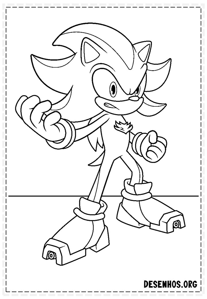De desenhos do sonic para colorir