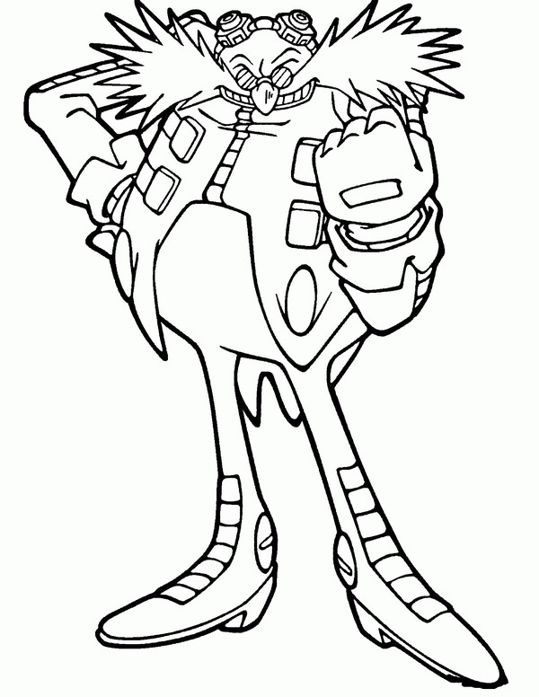 Printable coloring book sonic