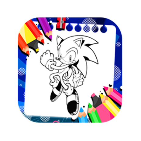 Soni coloring blue hedgehogs