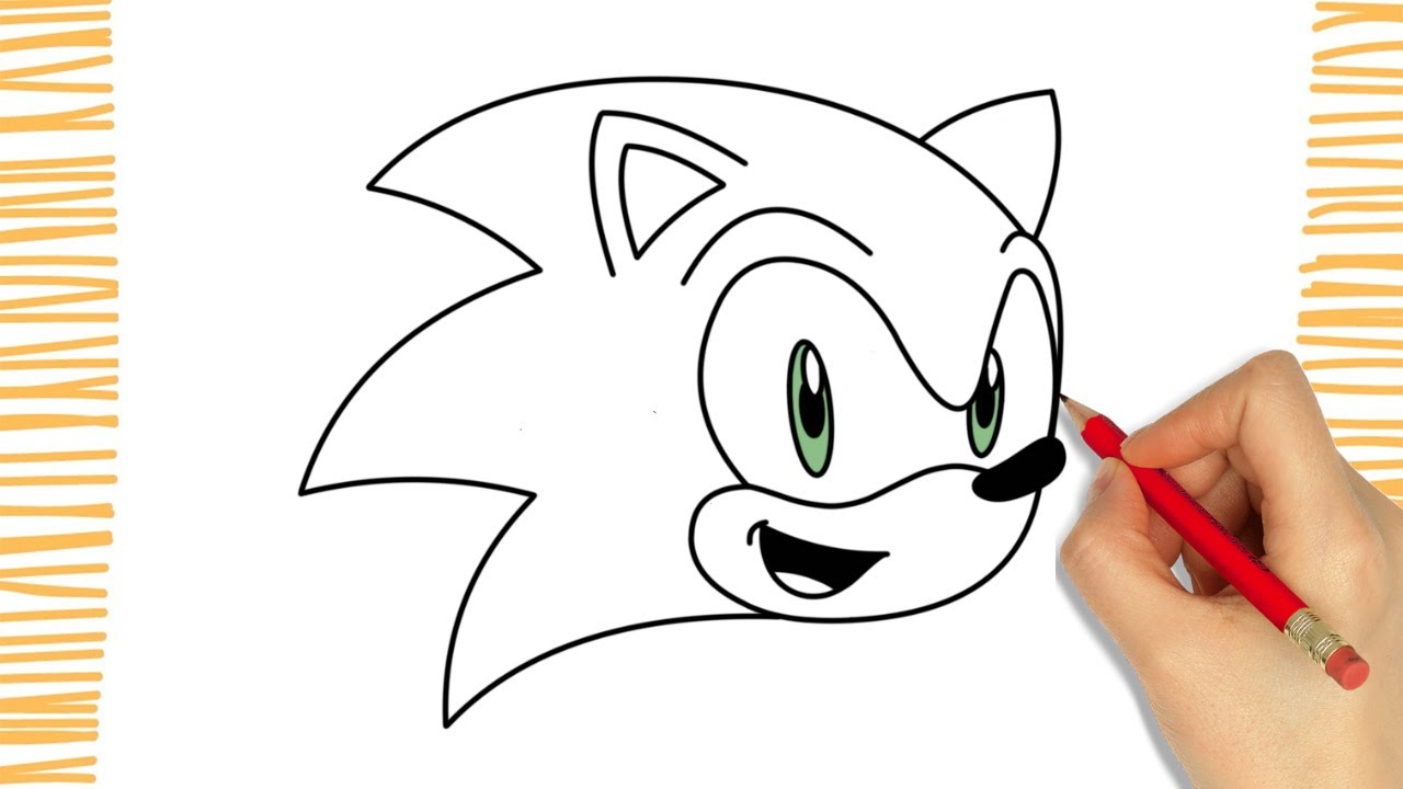 How to draw sonic head i easy
