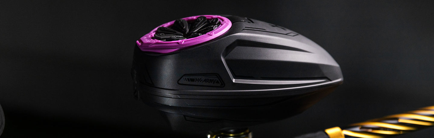 Sonic plus paintball loader with epic pro speed feed hk army paintball