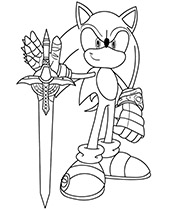 Printable sonic coloring page