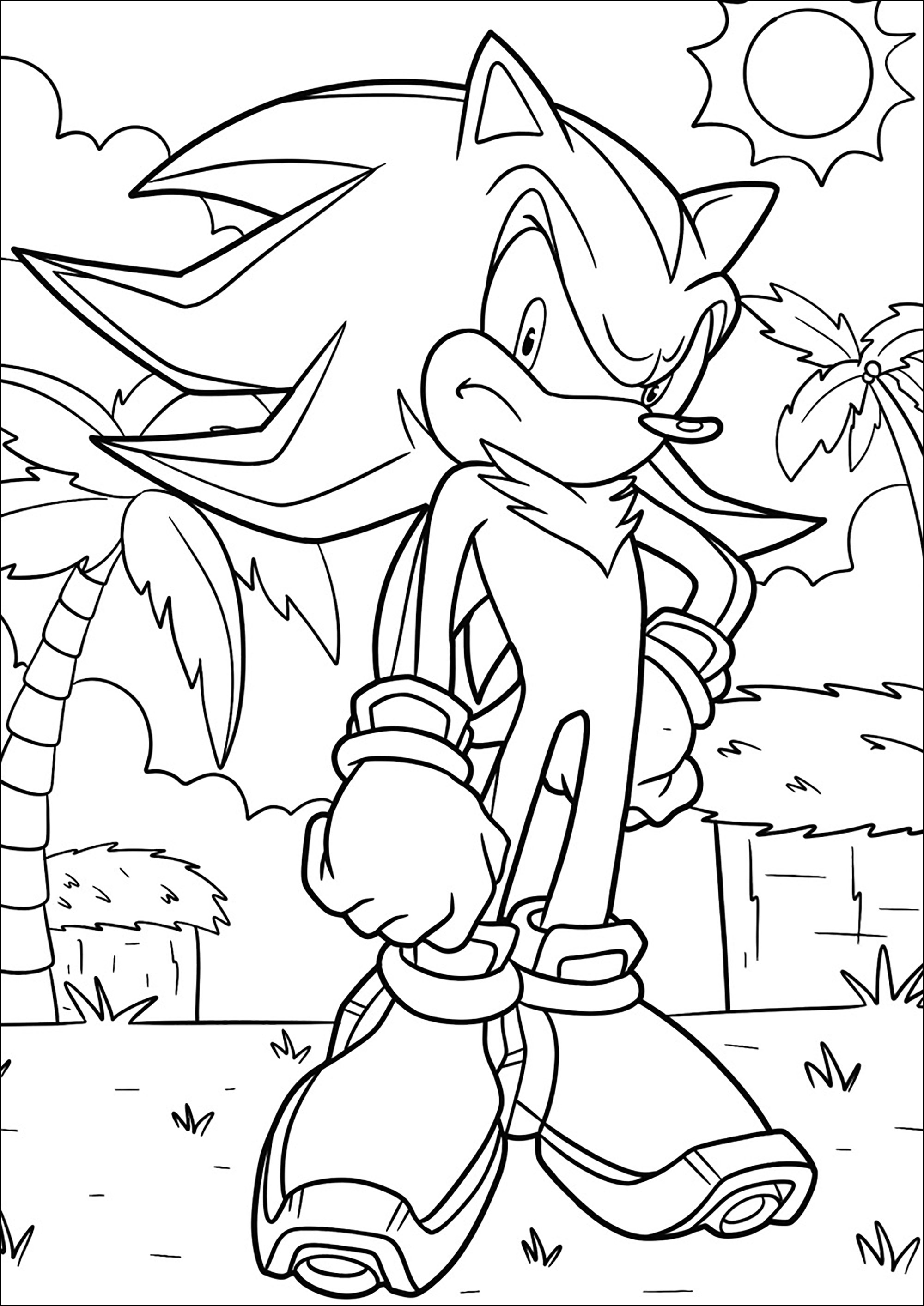 Dibujos para colorear de sonic para niãos