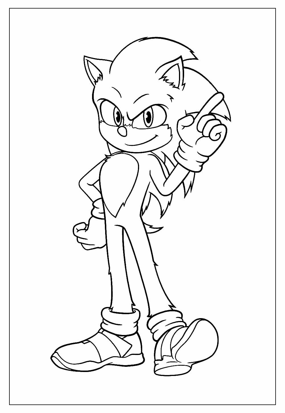 Desenhos do sonic para imprimir e colorir sonic x shadow para colorir