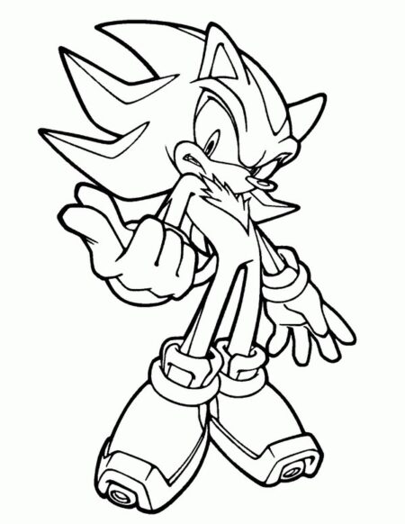 Desenhos do shadow sonic para imprimir e colorirpintar sonic shadow colorir