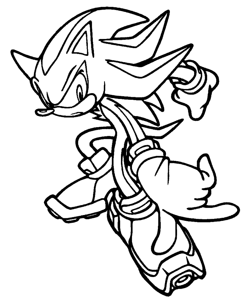 Shadow the hedgehog coloring pages