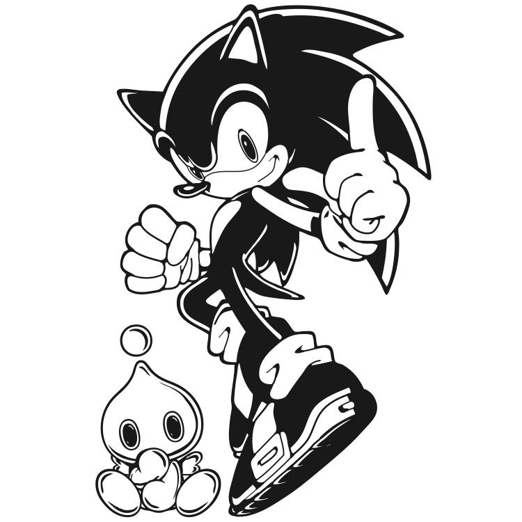 Sonic stencilsticker design by the