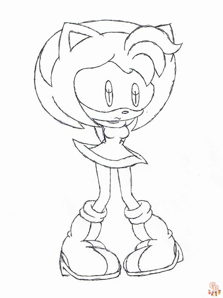 Amy rose coloring pages