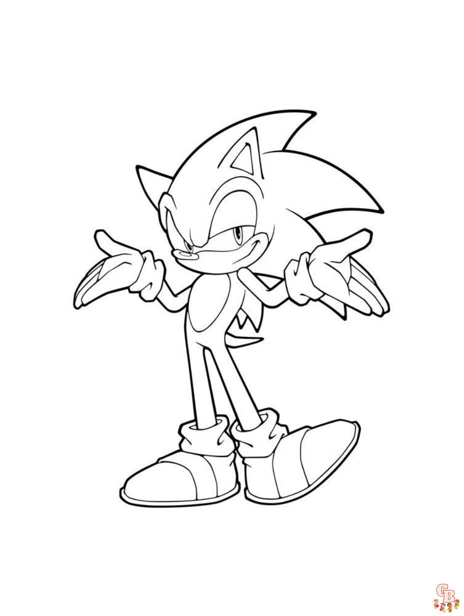 Sonic the hedgehog coloring pages free