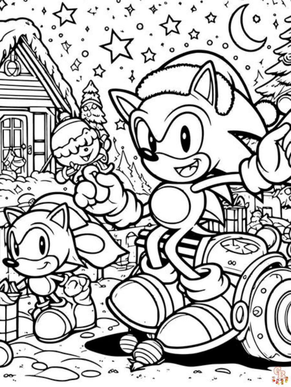 Sonic the hedgehog coloring pages free