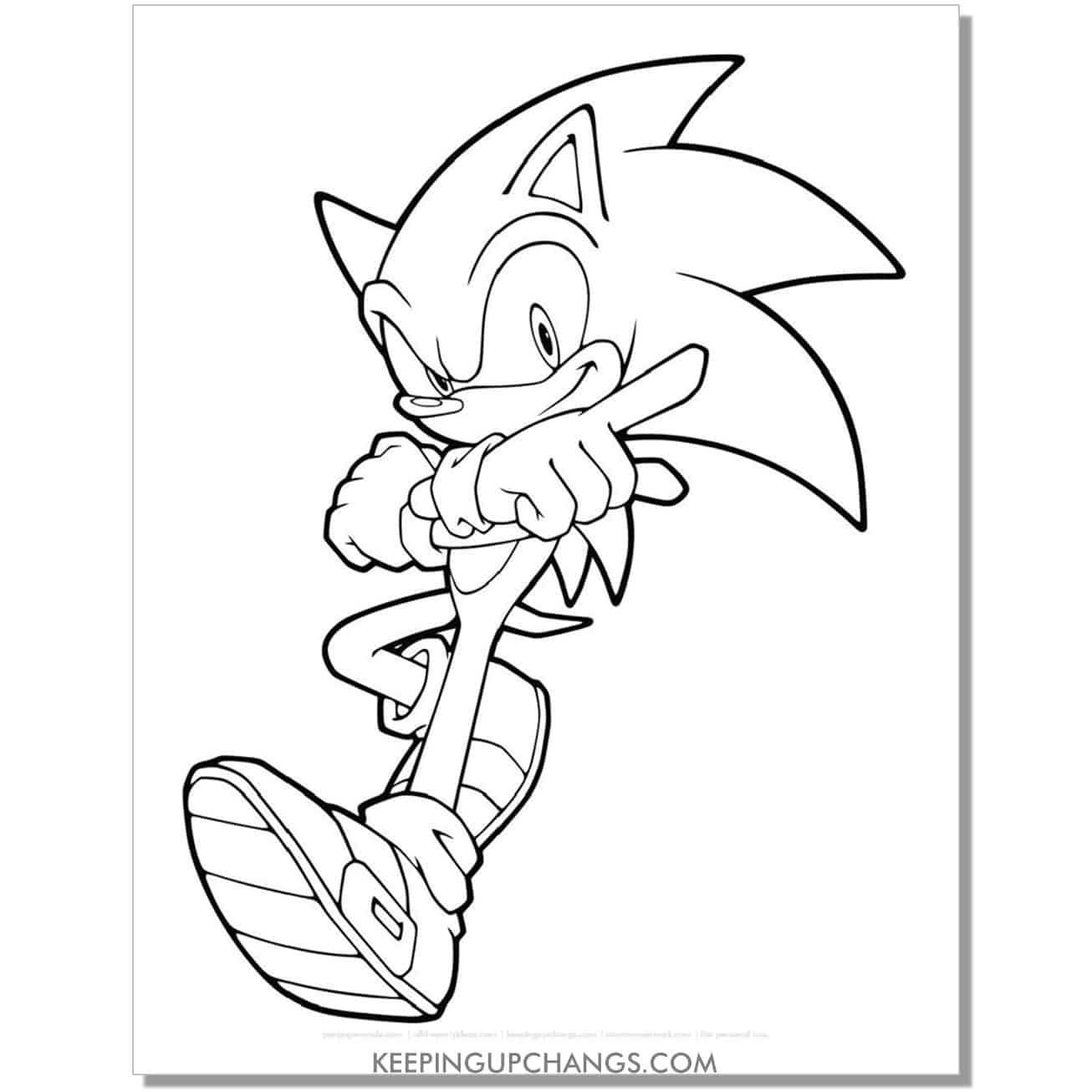 Free sonic the hedgehog coloring pages popular printables