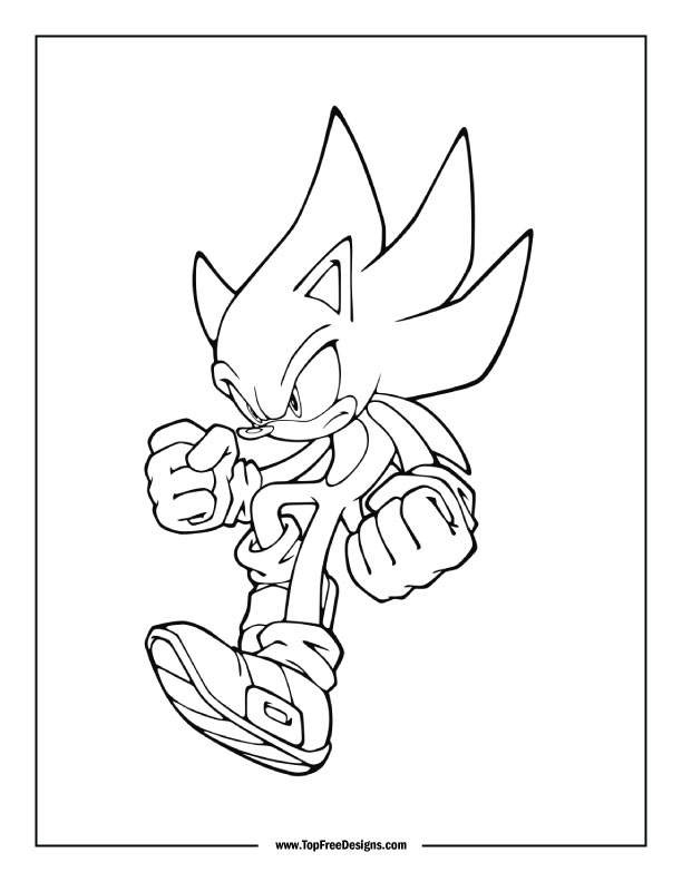Sonic coloring pages