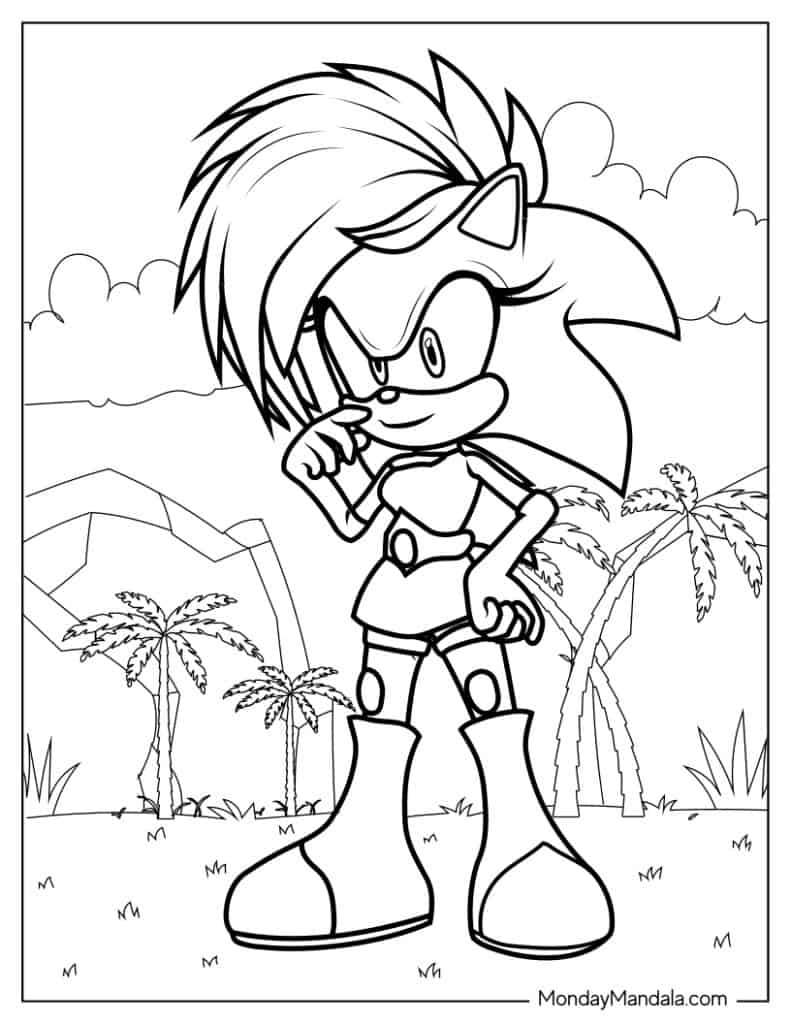 Sonic coloring pages free pdf printables