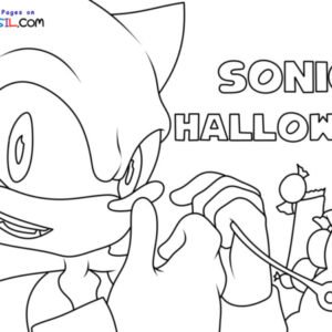 Sonic halloween coloring pages printable for free download