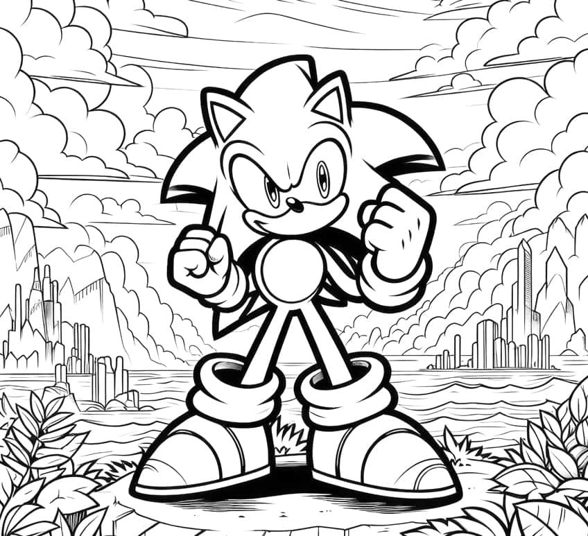 Sonic the hedgehog coloring pages