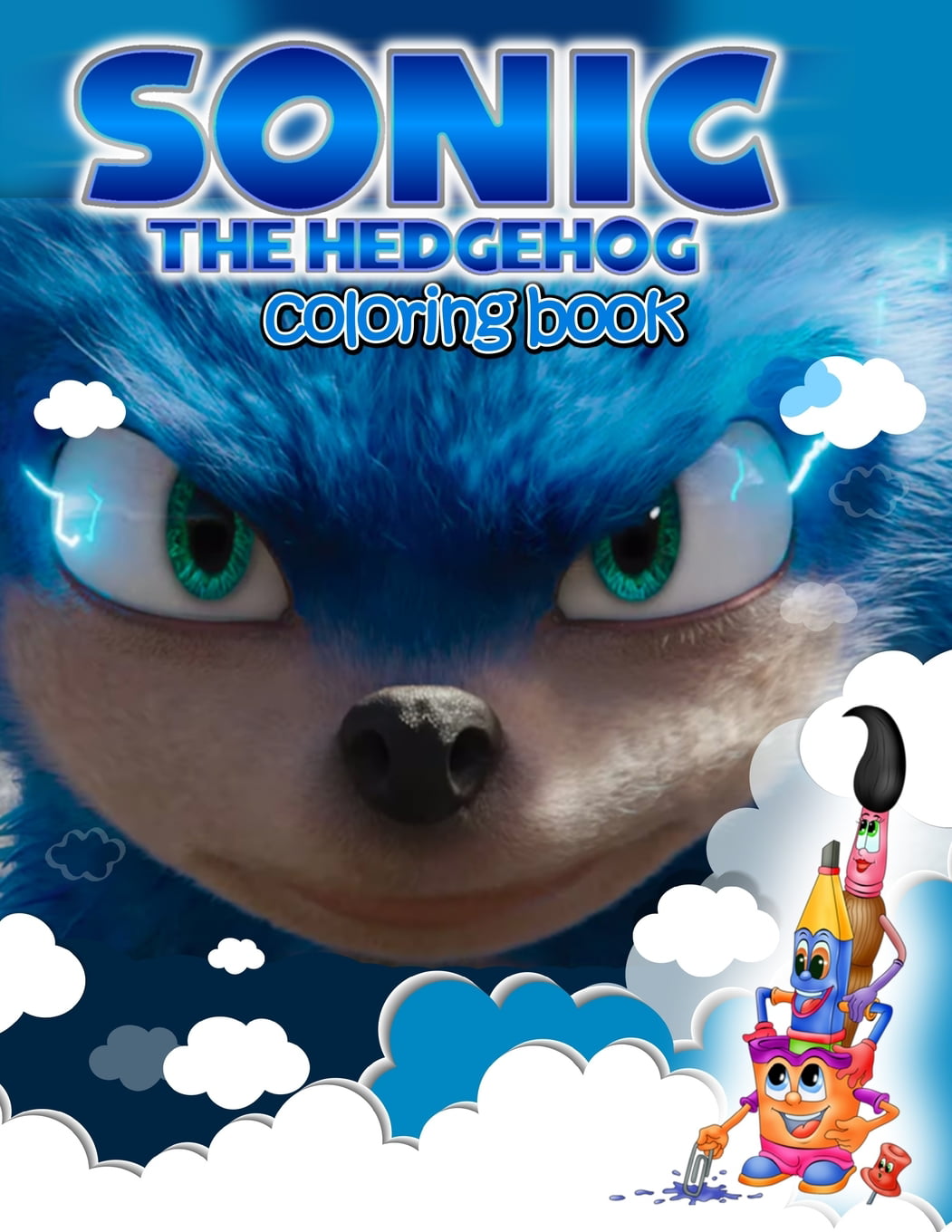 Sonic the hedgehog coloring book amazing coloring book with super excited images for kids ages