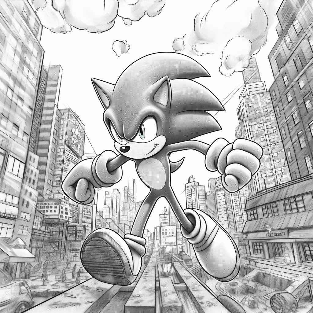 Speed into adventure sonic the hedgehog coloring pages