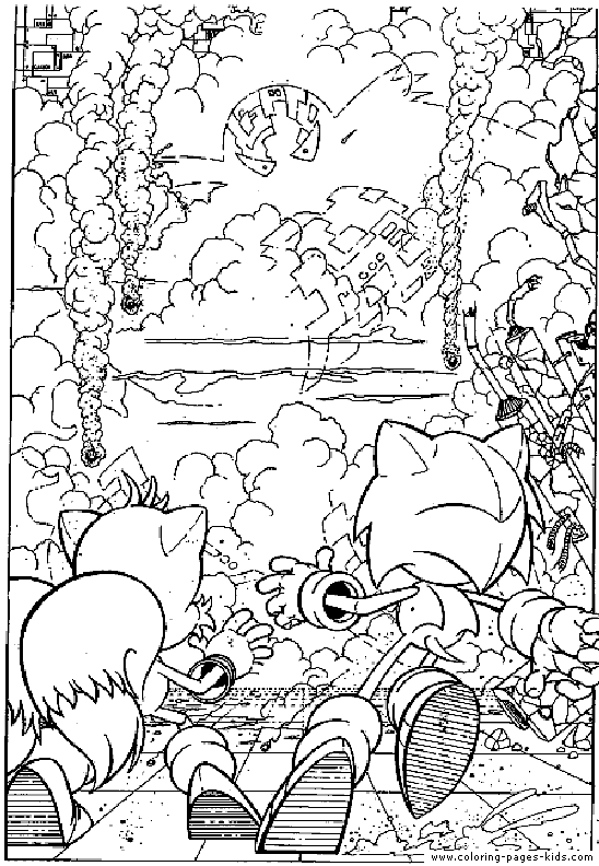 Sonic the hedgehog color page