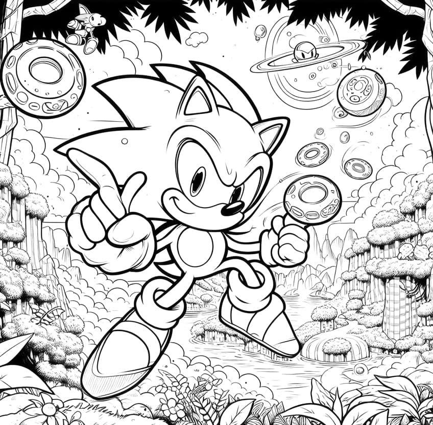 Sonic the hedgehog coloring pages
