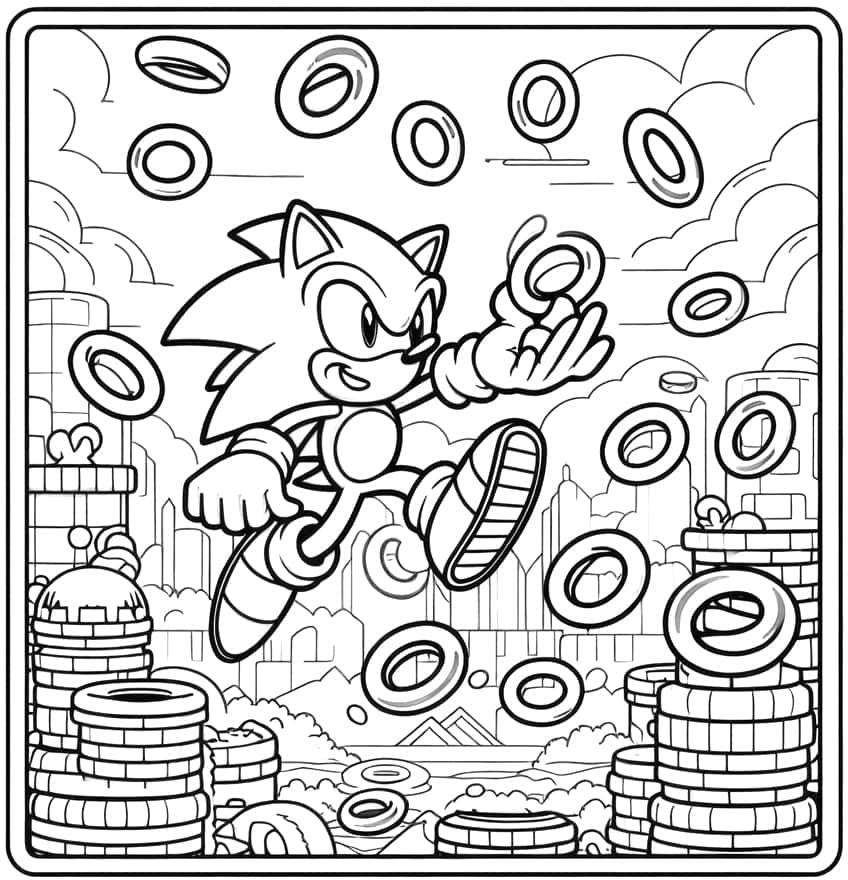 Sonic the hedgehog coloring pages