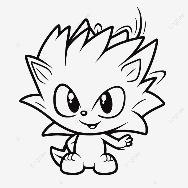 Cute sonic the hedgehog coloring page outline sketch drawing vector wing drawing ring drawing hedgehog drawing png and vector with transparent background for free download