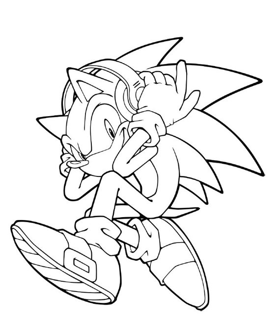 Page bundle of sonic the hedgehog colouring pages for kids digital download