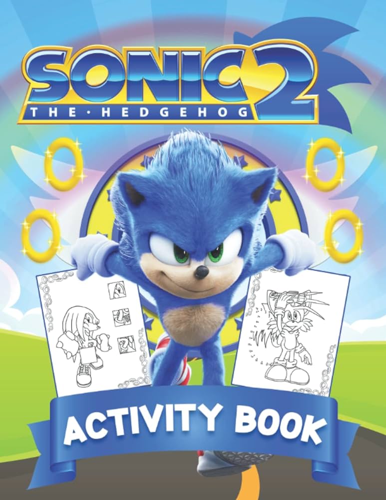 Sãnic the hedgehog activity book a fun kid workbook game for learning colouring dot to dot maz word search and more for kids ag